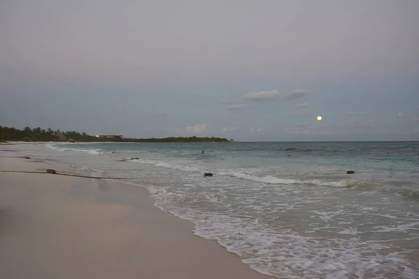 Strand Von Xpu Bei Sonnenuntergang Weitwinkelblick — Stockfoto