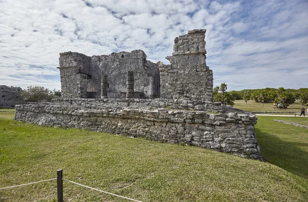 Ruinas Edificios Que Datan Civilización Maya Complejo Tulum México —  Fotos de Stock