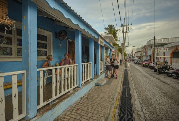 Cena Vida Diária Beco Isla Mujeres México — Fotografia de Stock