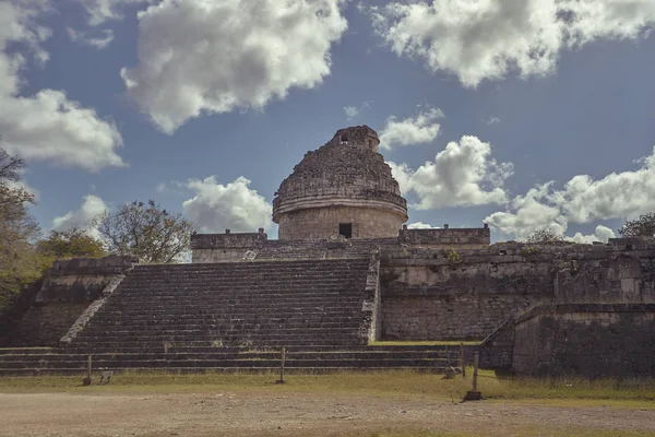 Kilátás Csillagászati Csillagvizsgáló Chichen Itza — Stock Fotó