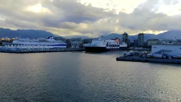 View of the Port of Palermo # 2 — стоковое видео