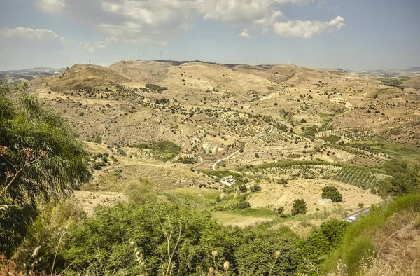 Сицилійська гірка пейзаж в Butera #6 — стокове фото