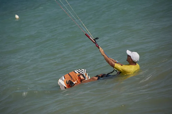 Kitesurfing in Sicilian Beach 13 — Stock Photo, Image