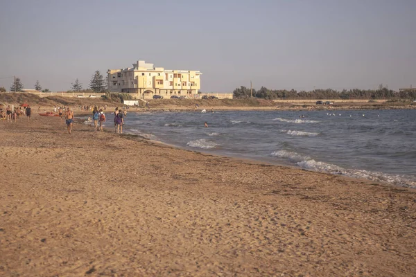 Modica's seascape at sunset 3 — Stock Photo, Image