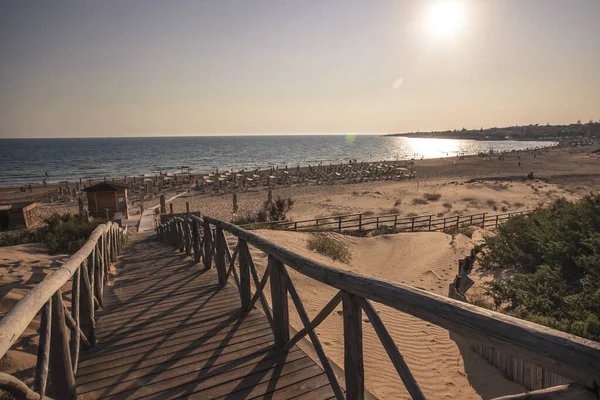 Houten pad naar het strand 3 — Stockfoto