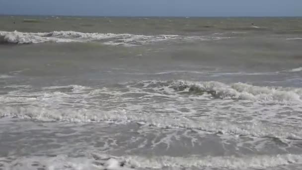 Mar Agitado Costa Durante Verano — Vídeos de Stock