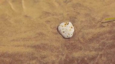 Gün batımında kıyıda çakıl taşlarının dokusu # 2