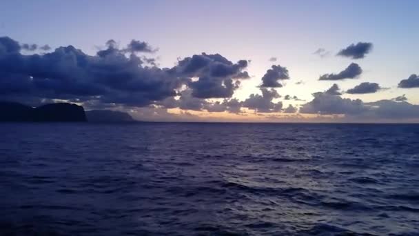 Solnedgång Vid Havet Palermo Slutet Sommaren — Stockvideo