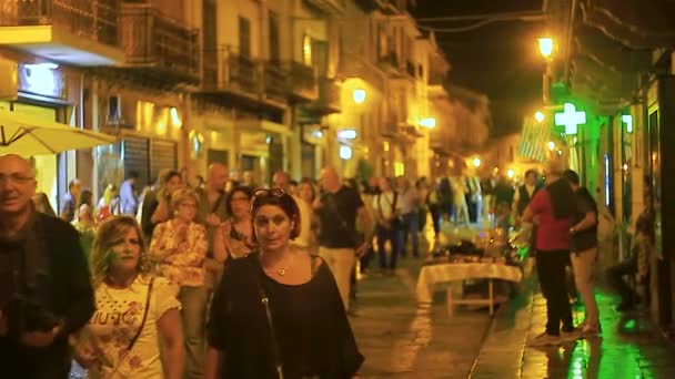 Monreale Festa Noite — Vídeo de Stock