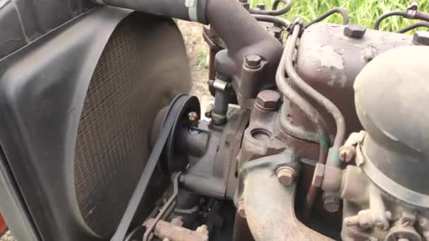 Diesel Engine Detail Work — Stock Video