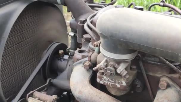 Diesel Engine Detail Work — Stock Video