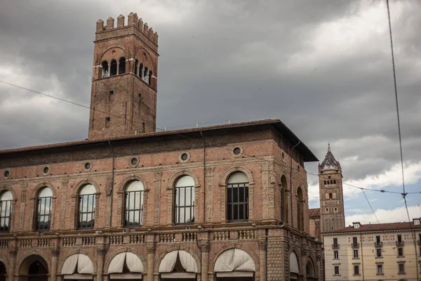Palazzo Del Podesta Bologna Italien Ein Berühmtes Gebäude Der Piazza — Stockfoto