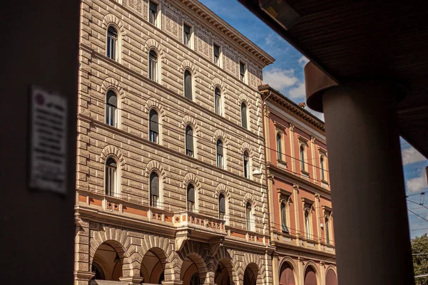Μπολόνια Ιταλία Ιστορική Αρχιτεκτονική Λεπτομέρεια Ορισμένων Κτιρίων — Φωτογραφία Αρχείου