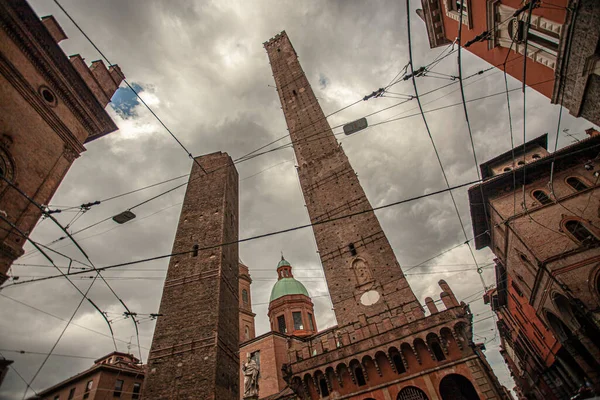 Torre Asinelli Bolonha Dos Monumentos Mais Importantes Cidade Italiana — Fotografia de Stock