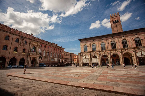 Bologna Itália Junho 2020 Piazza Maggiore Bolonha Itália — Fotografia de Stock