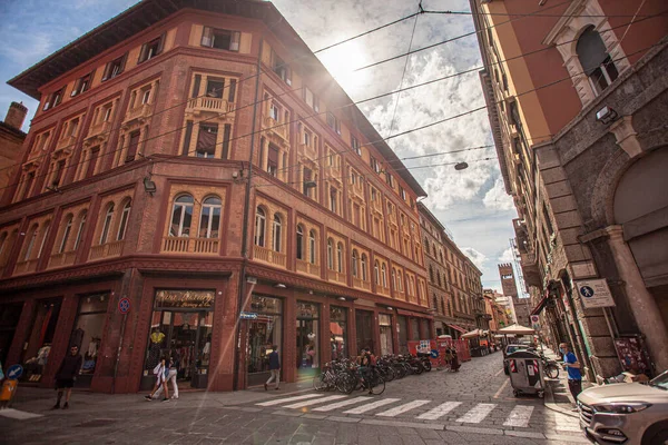 Bologna Italia Junio 2020 Edificio Histórico Bolonia Una Famosa Ciudad — Foto de Stock