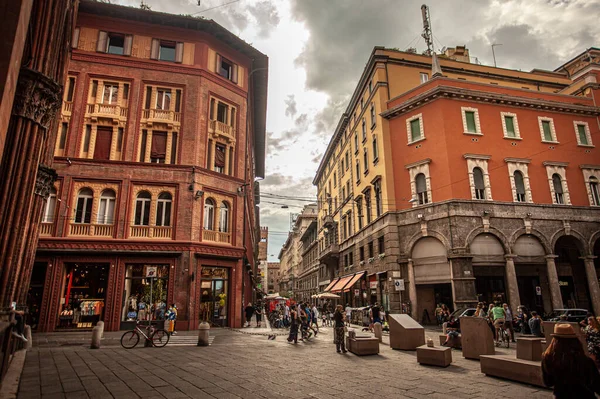 Bologna Italy June 2020 Piazza Della Mercanzia Bologna Italy — 스톡 사진