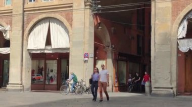 İtalya, Bologna 'daki Piazza Maggiore Manzarası