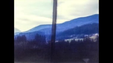 DOLOMITES, İTALYA 1974: 1974 'te Braies' de Dolomitler manzarası