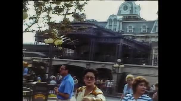 MIAMI 1980: Disneyland Vergnügungspark in Miami 1980 13 — Stockvideo