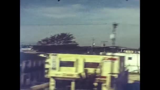 MIAMI 1980: Pohled na ulici v pohybu Miami — Stock video