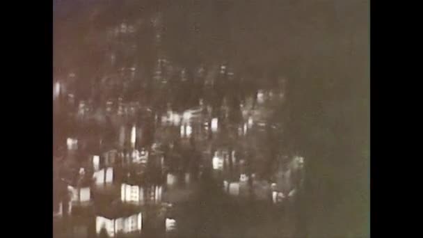 DOLOMITES, ITALIA 1973: Dolomitas paisaje por la noche — Vídeos de Stock