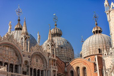 İtalya 'da Venedik' teki Saint Mark Katedrali mimari detayları
