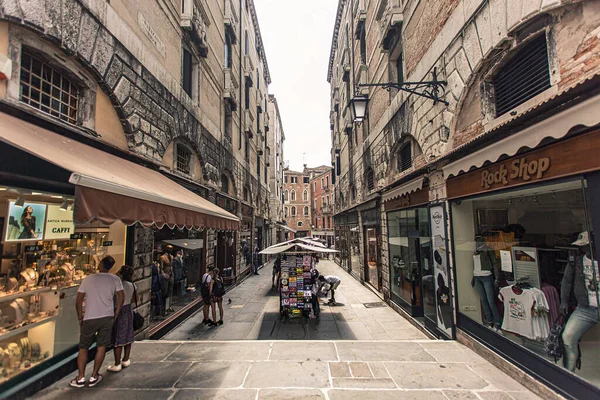 Venecia Italia Julio 2020 Vista Interior Del Puente Rialto Venecia — Foto de Stock