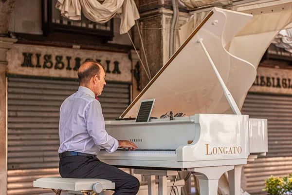 Venedik Talya Temmuz 2020 Venedik Müzisyen — Stok fotoğraf