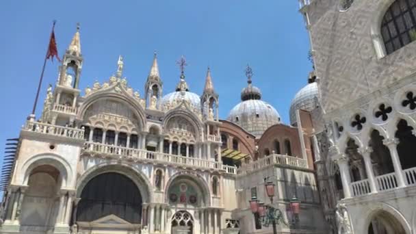 Plaza de San Marcos en Venecia en Italia 2 — Vídeo de stock