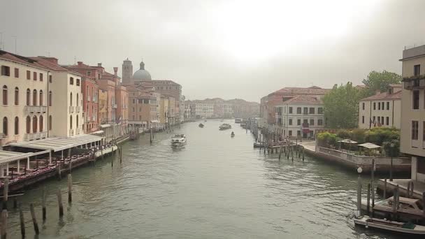 Venedig Landskap med dimma — Stockvideo