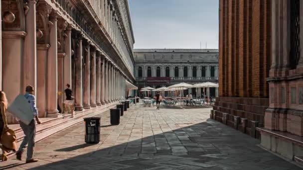 Venedik 'teki Saint Mark Meydanı boş — Stok video