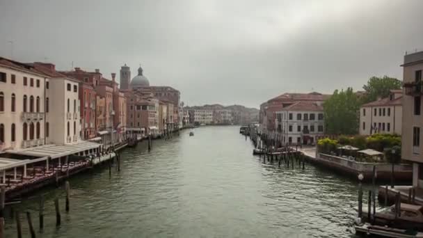 Canal Grande Landschaft in Venedig im Zeitraffer 2 — Stockvideo