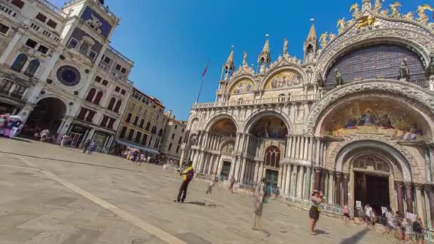 Hiper lapso de visión de la plaza de San Marco en Venecia, Italia 6 — Vídeo de stock