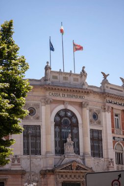 PADOVA, İTALYA 17 HAZİRAN 2020: İtalya 'nın Padua kentindeki tarihi yapı ayrıntıları
