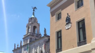 İtalya, Padua 'daki Cavour Square binası detayları