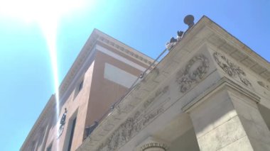 Padova 'daki eski tarihi binanın mimari detayları