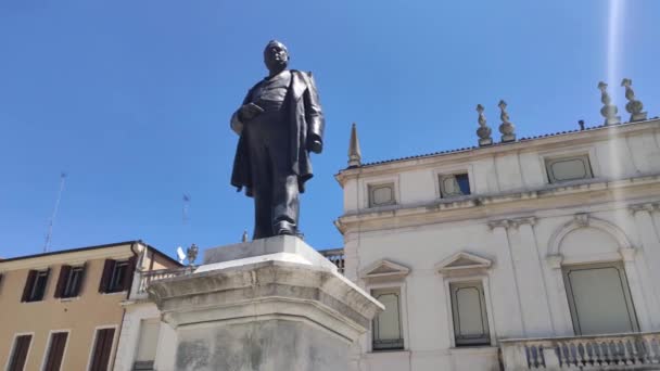 Statua Garibaldi a Padova 2 — Video Stock