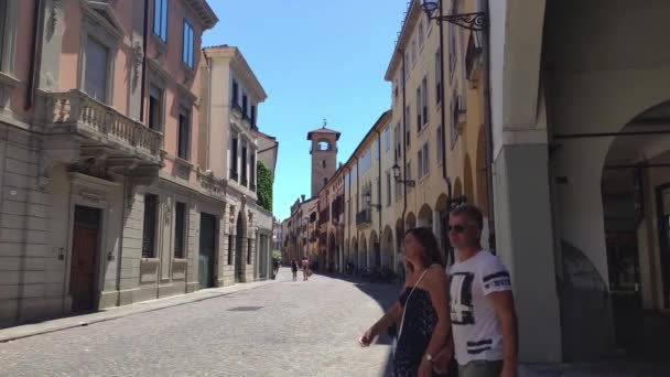 Alley Umberto I στην Padua της Ιταλίας — Αρχείο Βίντεο