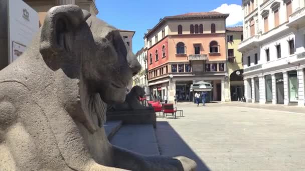 Cavour-Platz in Padua, Italien — Stockvideo