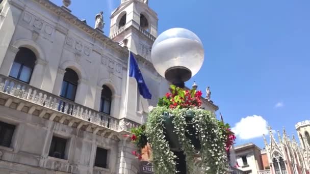 Broll detail historické budovy v Padově v Itálii — Stock video