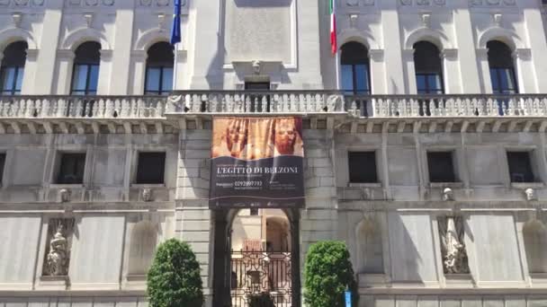 이탈리아의 파도바에 있는 한 역사적 인 건물의 폐허 세부 묘사 3 — 비디오