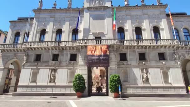 Общая деталь исторического здания в Падуе, Италия 2 — стоковое видео