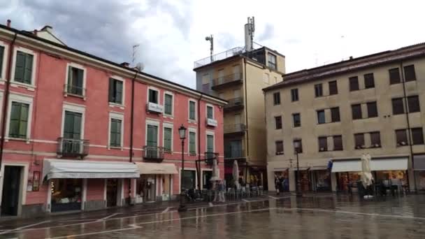 Blick auf die Piazza Garibaldi in Rovigo — Stockvideo