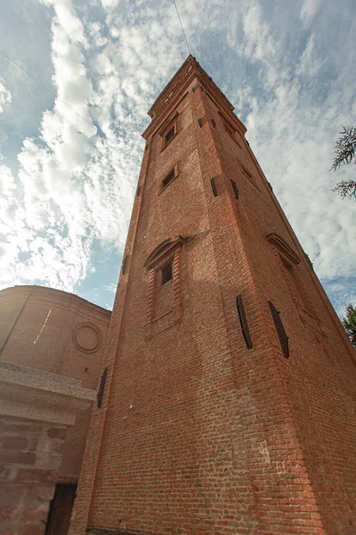 San Benedetto Abate Templom Ferrara Olaszországban Lövés Alulról — Stock Fotó