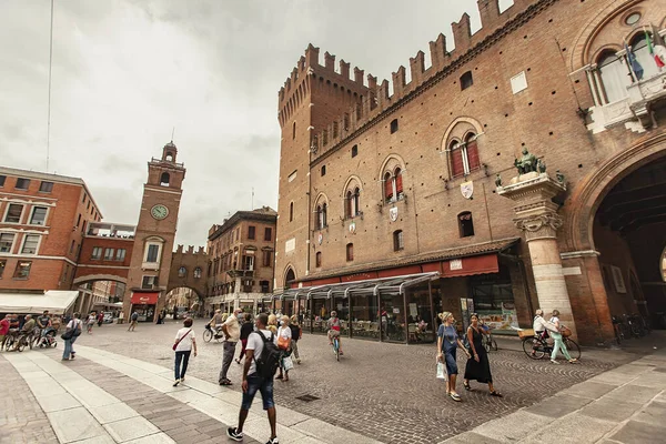 Ferrara Itália Julho 2020 Piazza Del Municipio Ferrara Itália Uma — Fotografia de Stock