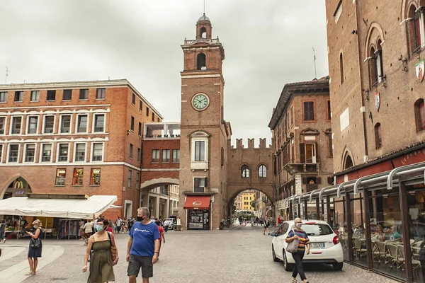 Ferrara Olaszország Július 2020 Piazza Del Municipio Ferrara Italy Híres — Stock Fotó