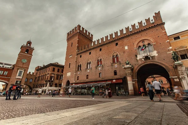 Ferrara Olaszország Július 2020 Kilátás Piazza Del Municipio Ferrara Olaszországban — Stock Fotó