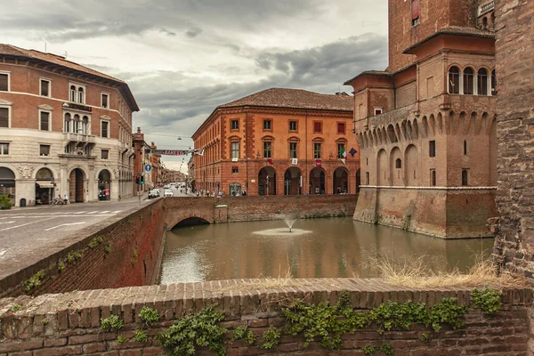 Ferrara Itália Julho 2020 Castelo Medieval Ferrara Histórica Cidade Italiana — Fotografia de Stock