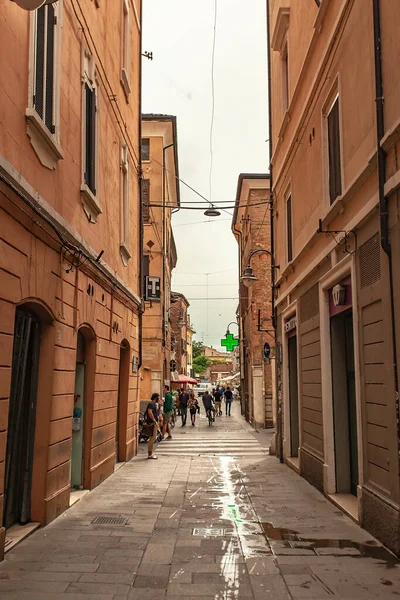 Ferrara Italië Juli 2020 Historische Steeg Italiaanse Stad Ferrara — Stockfoto